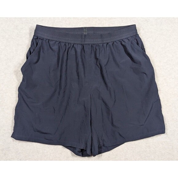 VRST Men Shorts Medium 7" Inseam Lined Drawstring Performance Athletic Navy - Picture 1 of 16